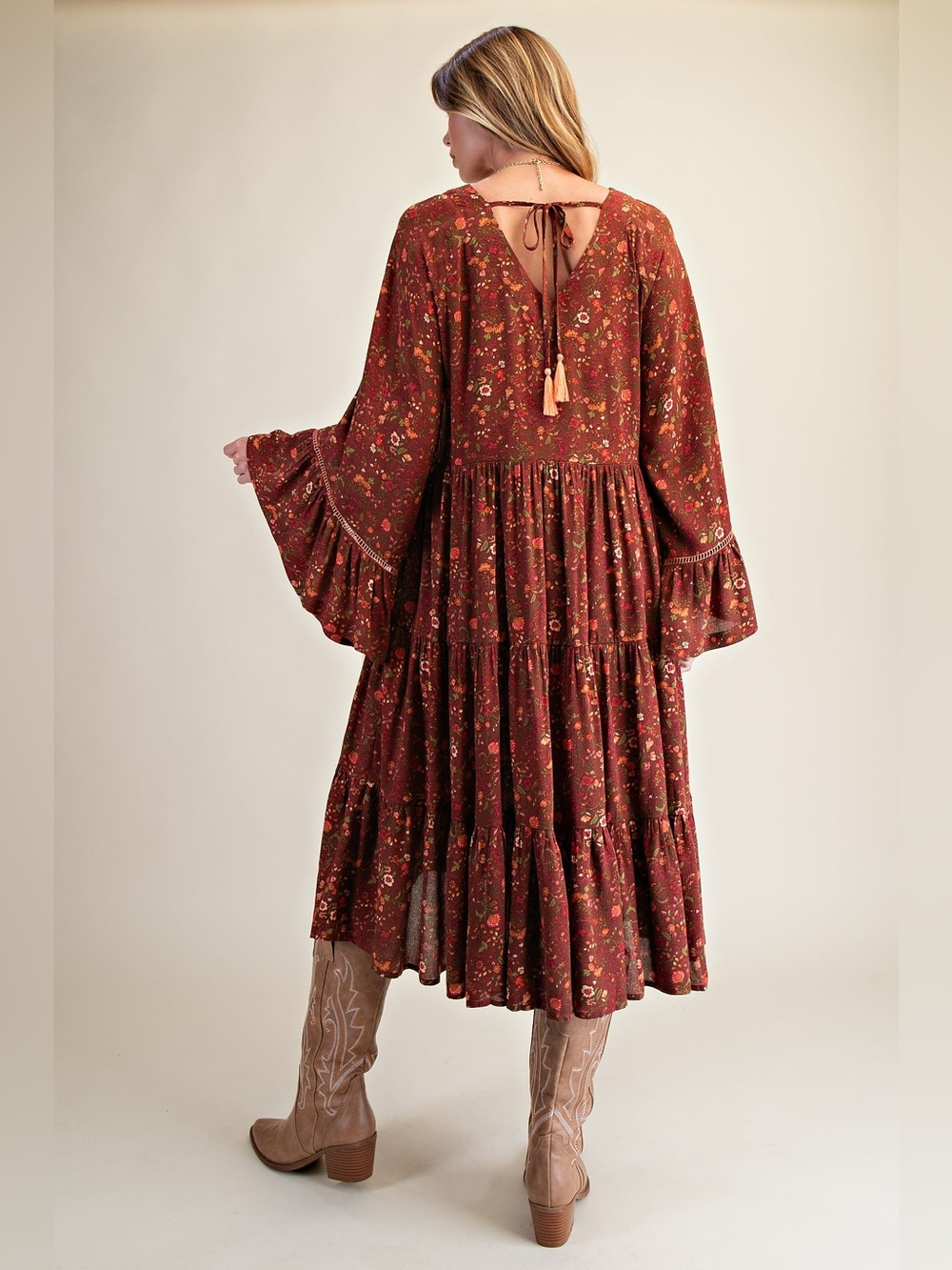 #81 New! Easel Floral Tiered Maxi Dress - Picture 2 of 2